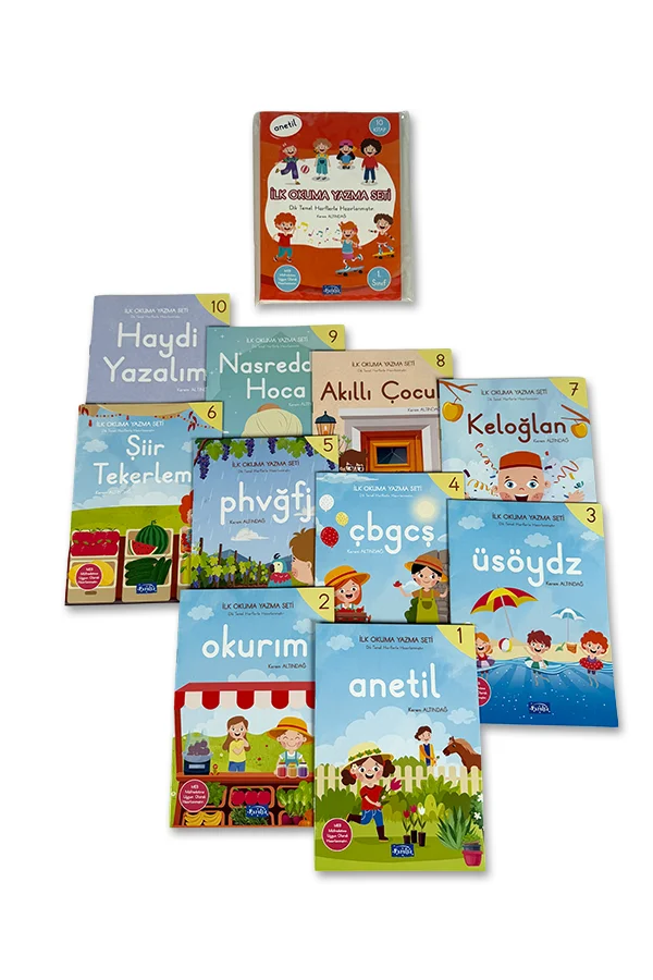 1. Sınıf Anetil İlk Okuma Yazma Seti - 10 Kitap  - 2