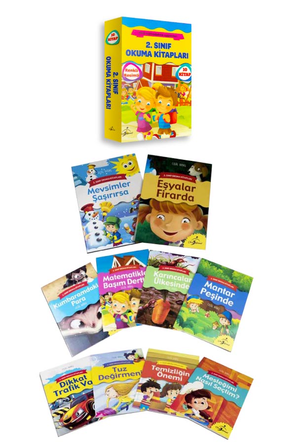2. Sınıf Okuma Kitapları Seti - 10 Kitap - 480 Sayfa - 1