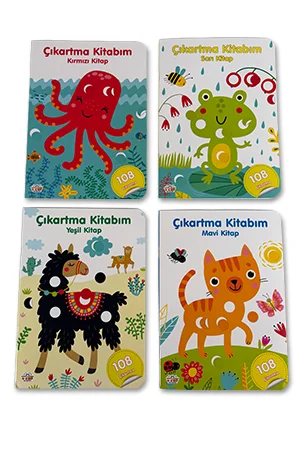3-4 Yaş Renk Eşleştirme ve İnce Motor Sticker Seti - 4 Kitap