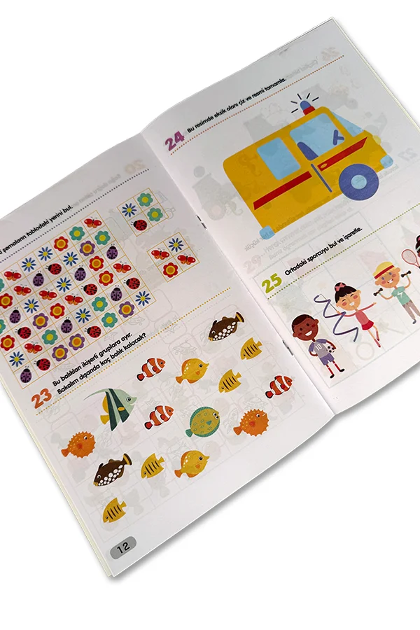 365 Dikkat ve Zeka Güçlendirici Etkinlikler Seti 8 Kitap 3-6 Yaş Çocuklar İçin - 2