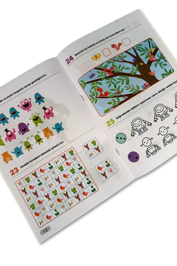 365 Dikkat ve Zeka Güçlendirici Etkinlikler Seti 8 Kitap 3-6 Yaş Çocuklar İçin - 3