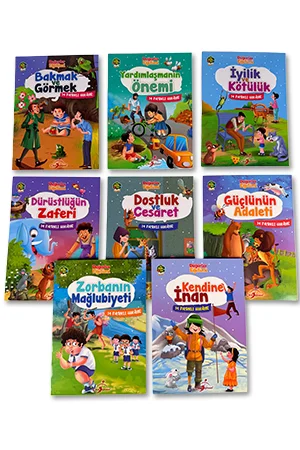4+ Yaş Değerler Eğitimi  Toplam 112 Farklı Hikaye - 8 Kitap 