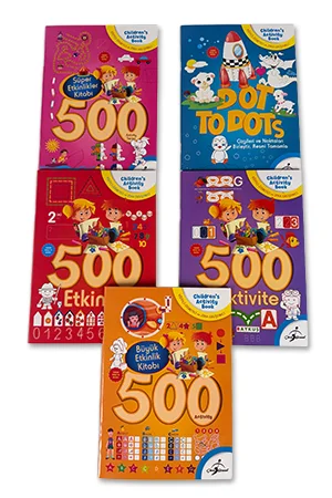 500 Etkinlik Aktivite 5 Kitap 320 Sayfa Eğitici Öğretici ve Zeka Geliştirici