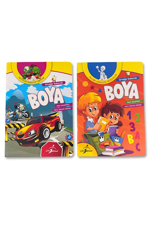 Boyama -Alfabe-Şekil-Meslek-Meyve-Sebze-Taşıtlar - 1