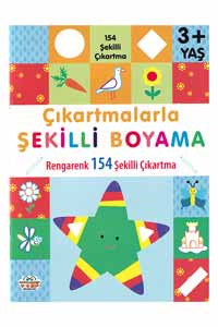 Çıkartmalarla Şekilli Boyama - Rengarenk 154 Şekilli Çıkartma