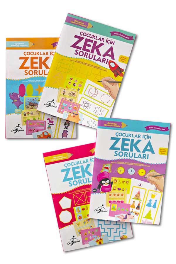 Çocuklar İçin Zeka Soruları - 4 Kitap - 96 Sayfa - 1