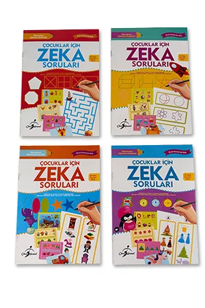 Çocuklar İçin Zeka Soruları - 4 Kitap - 96 Sayfa