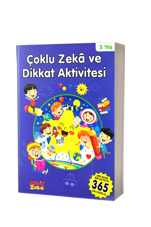 Çoklu Zeka ve Dikkat Aktivitesi 3 Yaş - Mavi Kitap - 1