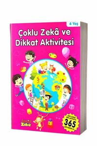 Çoklu Zeka ve Dikkat Aktivitesi 4 Yaş - Pembe Kitap