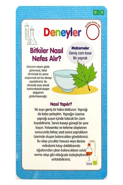 Eğitici Kartlar - Deneyler - 3