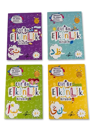 4+ Yaş Elif Ba Etkinlik Kitabım Seti - 4 Kitap