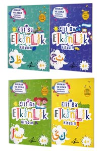 4+ Yaş Elif Ba Etkinlik Kitabım Seti - 4 Kitap