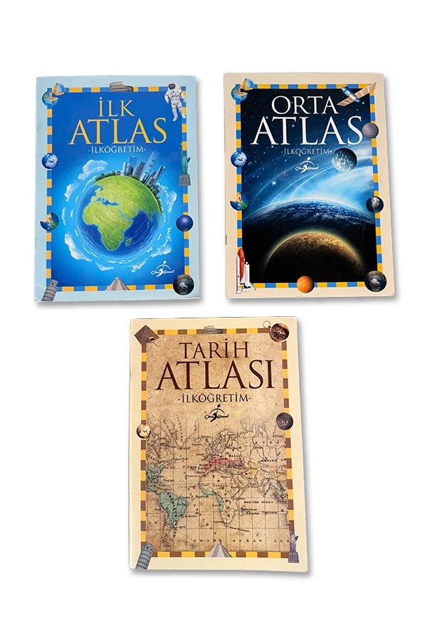 İlkokul Atlasları - 3 Kitap - 1