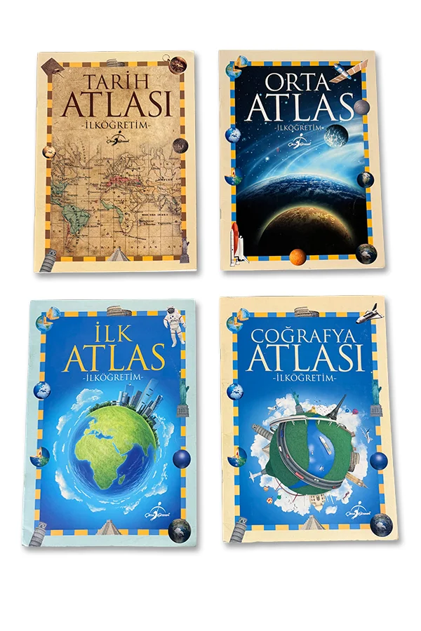 İlkokul Atlasları - 4 Kitap - 1