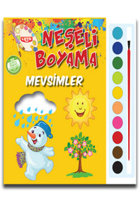 Mevsimler - Çocuklar İçin Neşeli Boyama - Sulu Boya Takımı Hediyeli