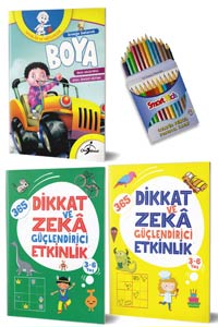 Mini Başlangıç Seti - 3 Kitap - Kuru Boya Hediyeli