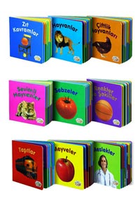 Mini Eğitici ve Öğretici Karton Kitaplar - 9 Adet