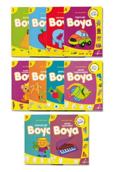 10 Kitaplık Dev Boyama - 1