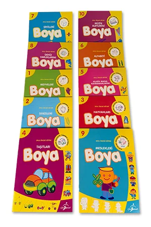 10 Kitaplık Dev Boyama