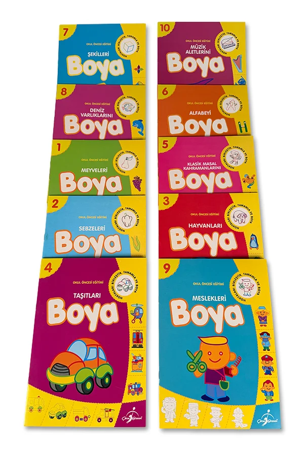 10 Kitaplık Dev Boyama - 1