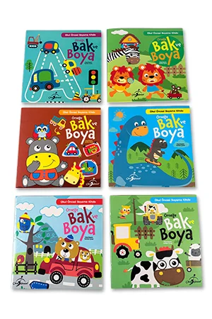 Örneğe Bak ve Boya Seti - 6 Kitap ( 3. Hamur Baskı )