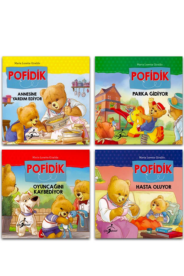 Pofidik Çocuklar İçin Hikaye Seti 4 Kitap 128 Sayfa - 1