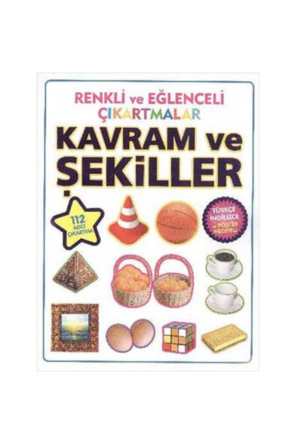 Renkli ve Eğlenceli Çıkartmalar Kavram ve Şekiller (Poster Hediyeli) - Parıltı Yayınları - 1