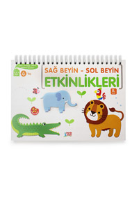 Sağ Beyin - Sol Beyin Etkinlikleri 4 Yaş - Minik Ada Yayınları
