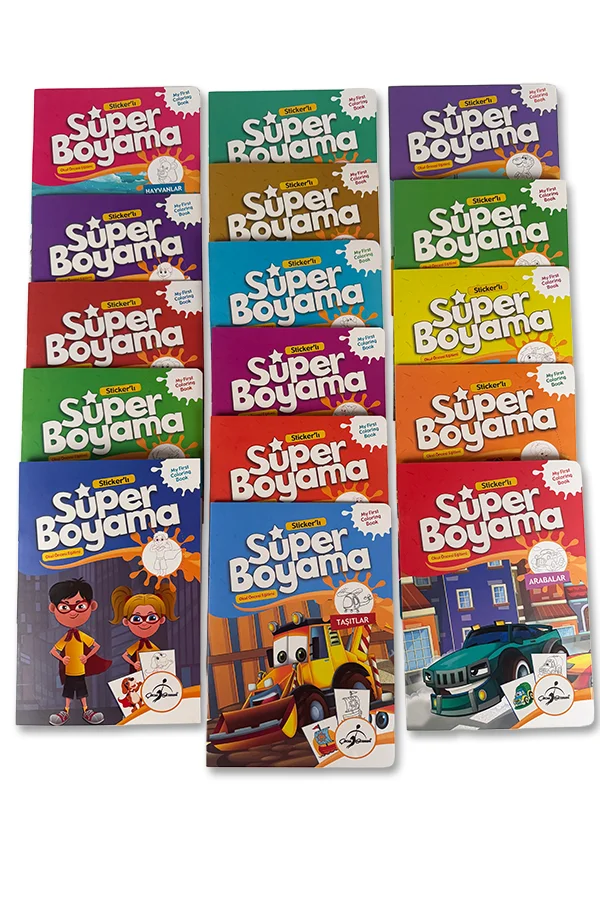 Stickerli Süper Boyama - 16 Kitap - 1