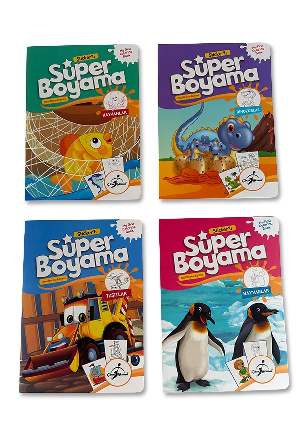 Stickerli Süper Boyama - 16 Kitap - 4