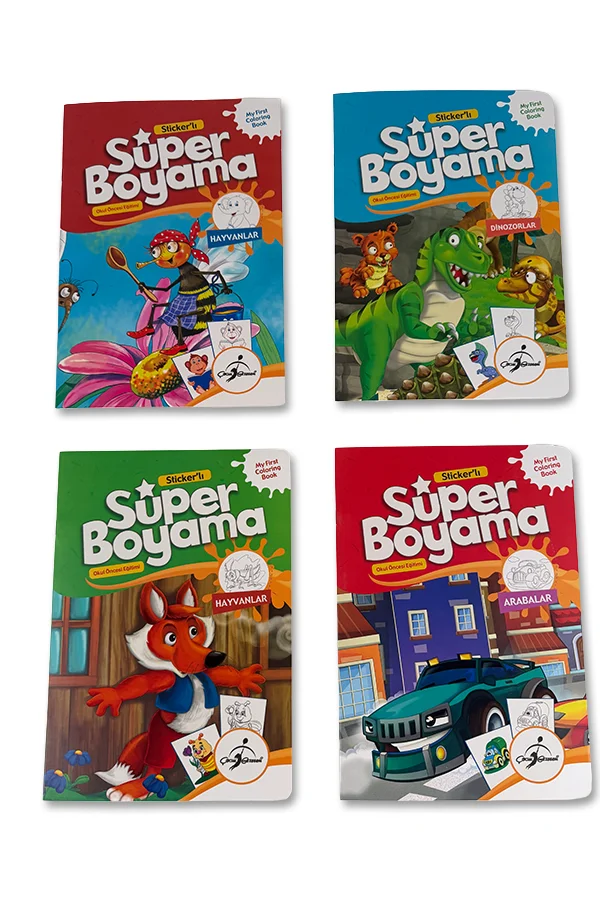 Stickerli Süper Boyama - 8 Kitap - 2