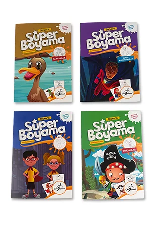 Stickerli Süper Boyama - 8 Kitap - 3