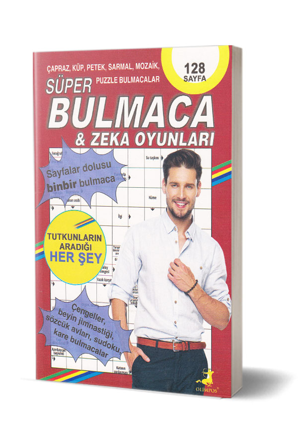 Süper Bulmaca ve Zeka Oyunları -  Bordo Kitap - 1