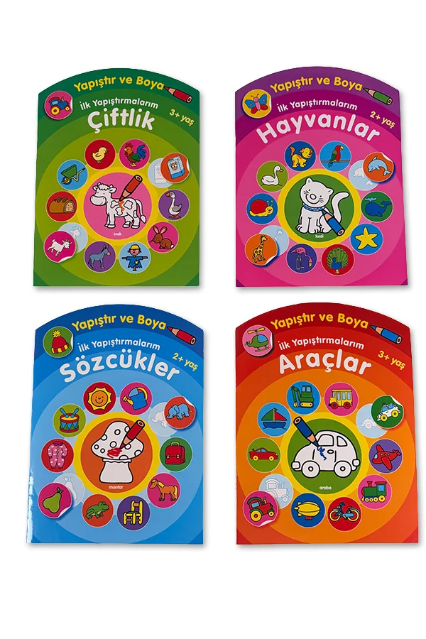 2-4 Yaş Bebeğimin Yapıştır ve Boya Seti - 4 Kitap - 1